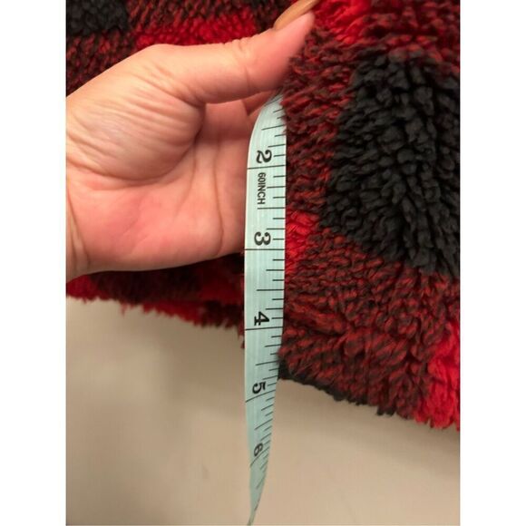 NWT Chubbies The Lumberjack Of All Trades Men's Fleece Romper Red Black Size M - Picture 9 of 13